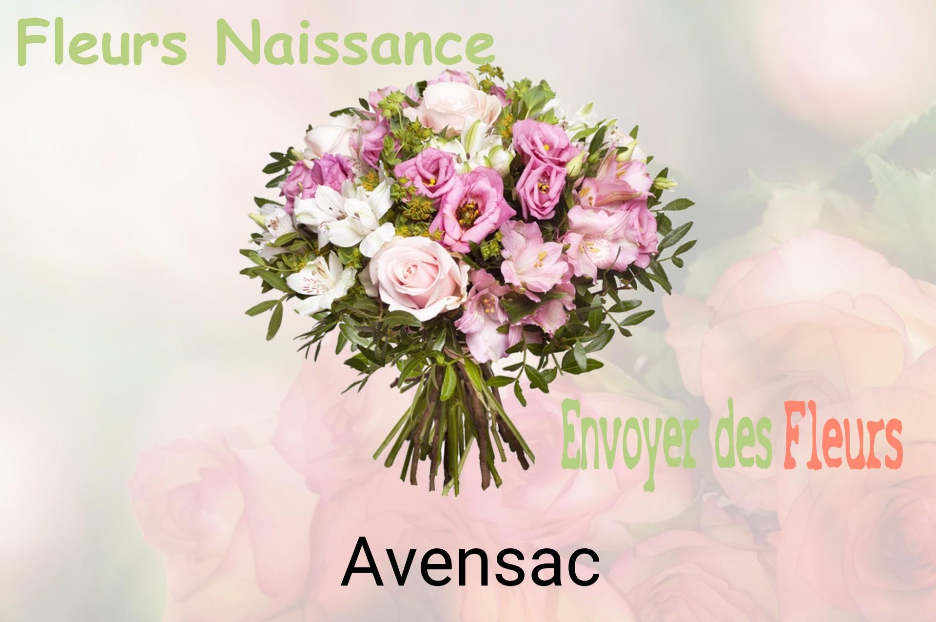 Bouquet de fleurs de naissance livré à Avensac